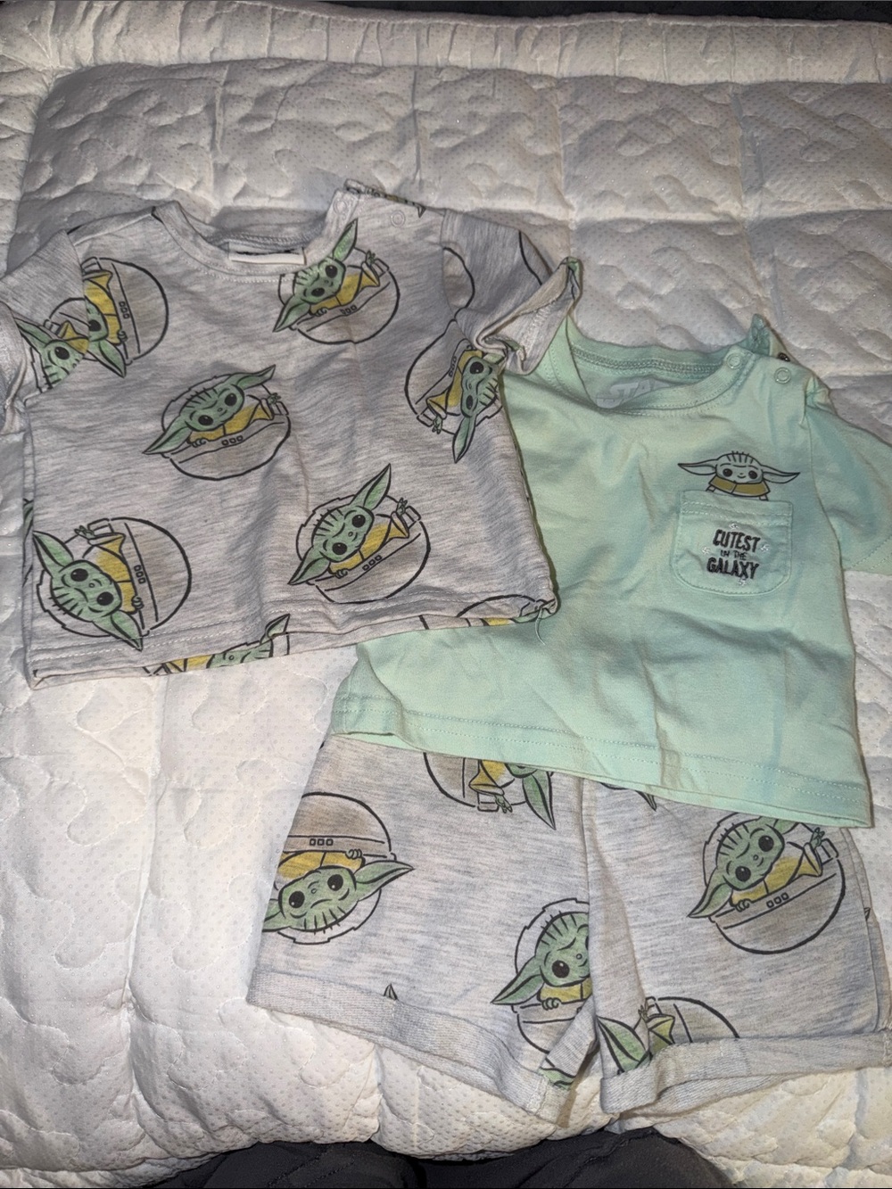 Star Wars Grogu Mint and Gray Kids Set